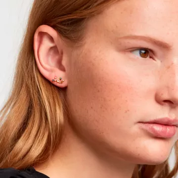 PDPAOLA Øreringe til Dame udført i 925 Sterling Sølv i en flot Guld, Multi farve