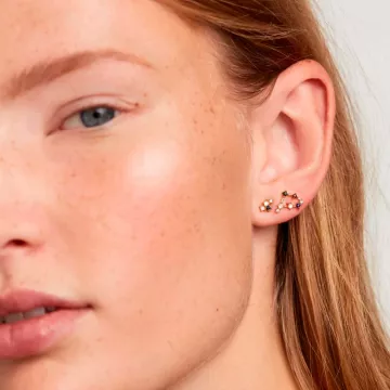 PDPAOLA Øreringe til Dame udført i 925 Sterling Sølv i en flot Guld, Multi farve