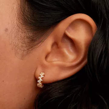 PDPAOLA Øreringe til Dame udført i 925 Sterling Sølv i en flot Guld farve