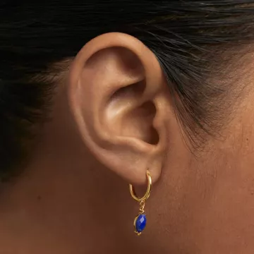 PDPAOLA Øreringe til Dame udført i 925 Sterling Sølv i en flot Blå, Guld farve
