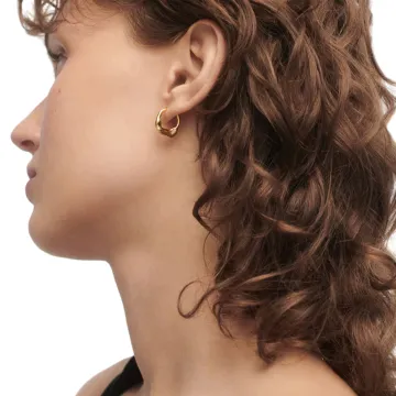 PDPAOLA Øreringe til Dame udført i 925 Sterling Sølv i en flot Guld farve