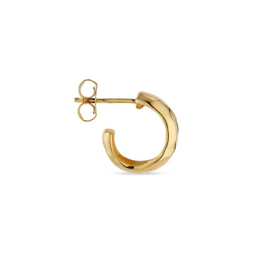 Jane Kønig Ørering Single til Dame udført i 925 Sterling Sølv i en flot Guld farve
