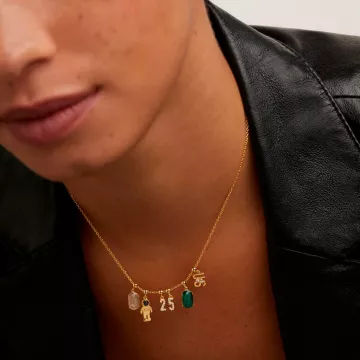 PDPAOLA Vedhæng til Dame udført i 925 Sterling Sølv i en flot Grøn, Guld farve