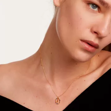 PDPAOLA Halskæde til Dame udført i 925 Sterling Sølv i en flot Guld, Multi farve