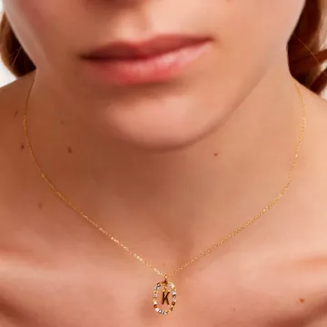 PDPAOLA Halskæde til Dame udført i 925 Sterling Sølv i en flot Guld, Multi farve