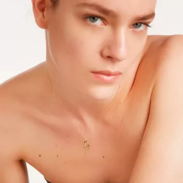 PDPAOLA Halskæde til Dame udført i 925 Sterling Sølv i en flot Guld, Multi farve