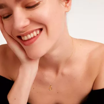 PDPAOLA Halskæde til Dame udført i 925 Sterling Sølv i en flot Guld, Multi farve