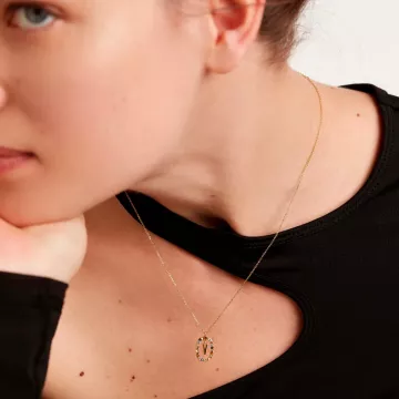 PDPAOLA Halskæde til Dame udført i 925 Sterling Sølv i en flot Guld, Multi farve