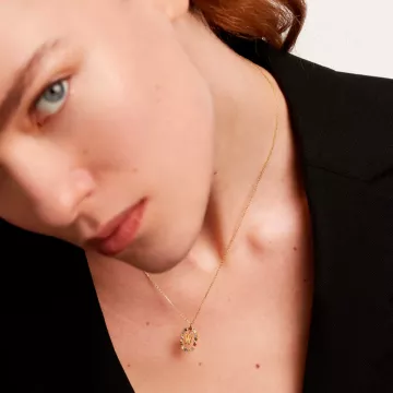 PDPAOLA Halskæde til Dame udført i 925 Sterling Sølv i en flot Guld, Multi farve