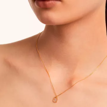 PDPAOLA Halskæde til Dame udført i 925 Sterling Sølv i en flot Guld farve