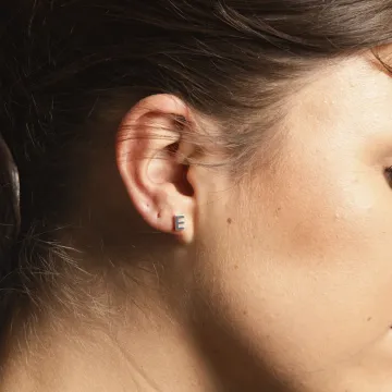 IX Studios Ørering Single til Dame udført i 925 Sterling Sølv i en flot Sølv farve