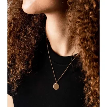 IX Studios Halskæde til Herre, Dame udført i 925 Sterling Sølv i en flot Guld farve