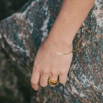 IX Studios Armbånd til Herre, Dame udført i 925 Sterling Sølv i en flot Guld farve