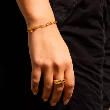 IX Studios Armbånd til Herre, Dame udført i 925 Sterling Sølv i en flot Guld farve