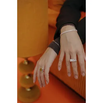 IX Studios Armbånd til Herre, Dame udført i 925 Sterling Sølv i en flot Sølv farve