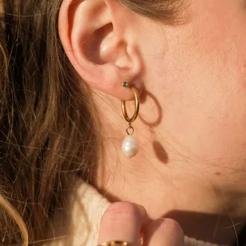 Schultz Øreringe til Dame udført i Cobber, Guld i en flot Guld farve