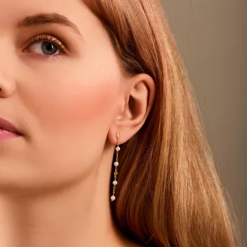 Pernille Corydon Øreringe til Dame udført i 925 Sterling Sølv i en flot Sølv, Hvid farve