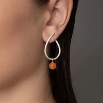 Dulong Vedhæng til Dame udført i 925 Sterling Sølv i en flot Sølv farve