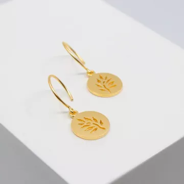 Julie Sandlau Øreringe til Dame udført i 925 Sterling Sølv i en flot Guld farve