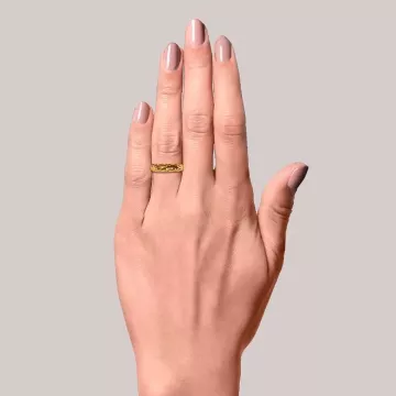 Jane Kønig Ring til Dame udført i 925 Sterling Sølv i en flot Guld farve