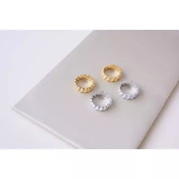 IX Studios Ring til Herre, Dame udført i 925 Sterling Sølv i en flot Guld farve