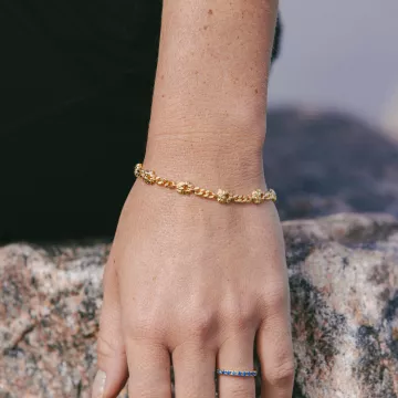 IX Studios Armbånd til Herre, Dame udført i 925 Sterling Sølv i en flot Guld farve