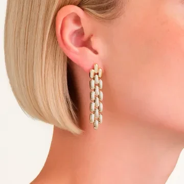 Rosefield &Oslash;reringe til Dame udf&oslash;rt i Rustfrit st&aring;l i en flot Guld farve