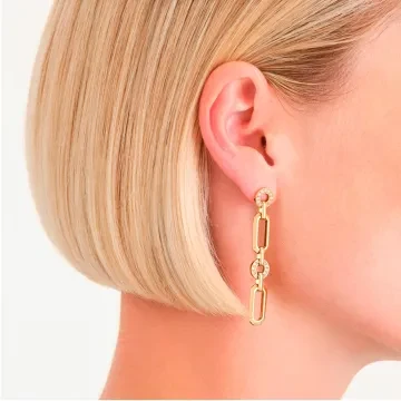 Rosefield &Oslash;reringe til Dame udf&oslash;rt i Rustfrit st&aring;l i en flot Guld farve