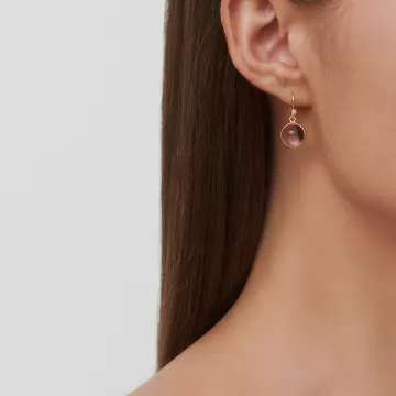 Julie Sandlau Øreringe til Dame udført i 925 Sterling Sølv i en flot Lyserød farve