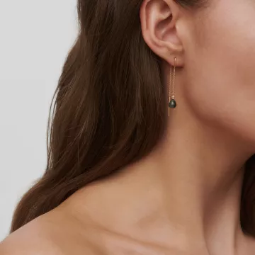 Julie Sandlau Øreringe til Dame udført i 925 Sterling Sølv i en flot Blå, Guld farve