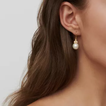 Julie Sandlau Øreringe til Dame udført i 925 Sterling Sølv i en flot Guld farve