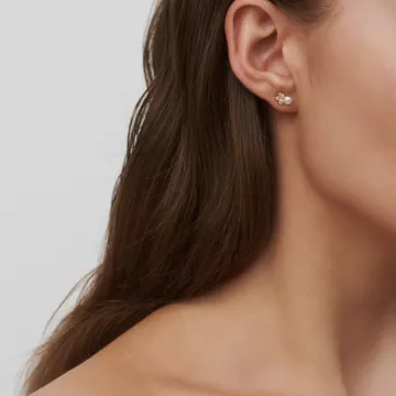 Julie Sandlau Øreringe til Dame udført i 925 Sterling Sølv i en flot Guld farve