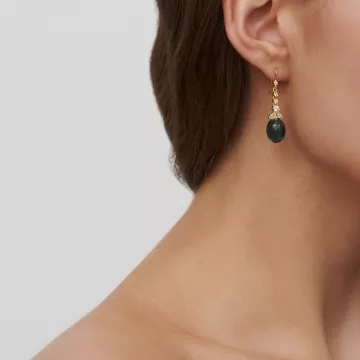 Julie Sandlau Øreringe til Dame udført i 925 Sterling Sølv i en flot Guld farve