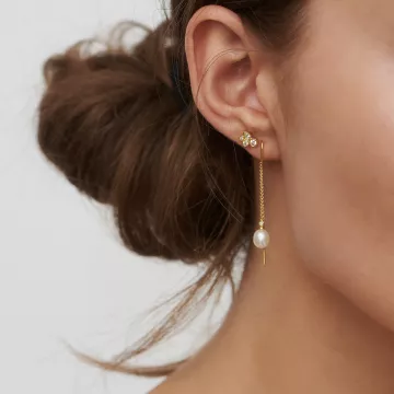 Julie Sandlau Øreringe til Dame udført i 925 Sterling Sølv i en flot Guld farve