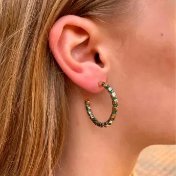 Pico Øreringe til Dame udført i Messing i en flot Guld farve