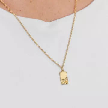 Schultz Halskæde til Dame udført i 925 Sterling Sølv i en flot Guld farve