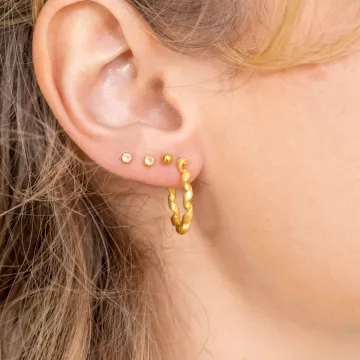 Schultz Øreringe til Dame udført i Cobber i en flot Guld farve