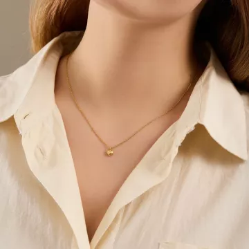 Pernille Corydon Halskæde til Dame udført i 925 Sterling Sølv i en flot Guld farve
