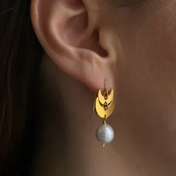 Pico Ørering Single til Dame udført i 925 Sterling Sølv i en flot Guld farve