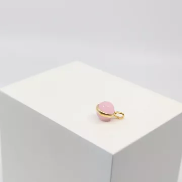 Julie Sandlau Vedhæng til Dame udført i 925 Sterling Sølv i en flot Guld, Lyserød farve