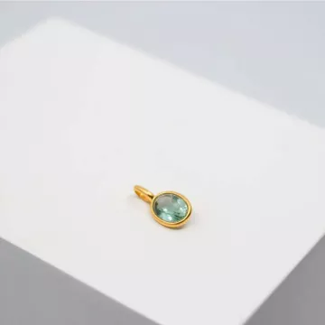 Julie Sandlau Vedhæng til Dame udført i 925 Sterling Sølv i en flot Guld, Grøn farve