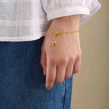 Pernille Corydon Armbånd til Dame udført i 925 Sterling Sølv i en flot Blå, Guld farve