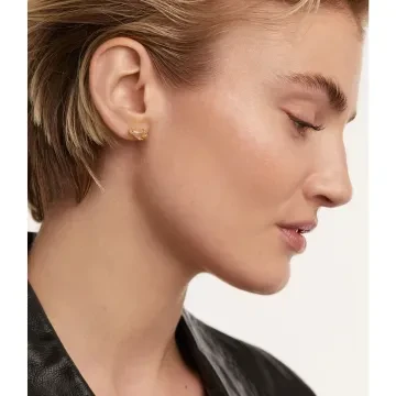 PDPAOLA Ørering Single til Dame udført i 925 Sterling Sølv i en flot Champagne farve