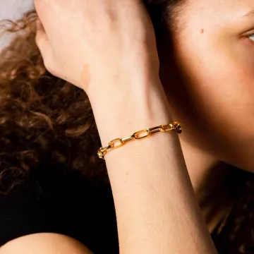 IX Studios Armbånd til Herre, Dame udført i 925 Sterling Sølv i en flot Guld farve