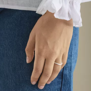 Pernille Corydon Ring til Dame udført i 925 Sterling Sølv i en flot Guld farve