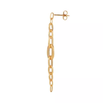 Jane Kønig Ørering Single til Dame udført i 925 Sterling Sølv i en flot Guld farve