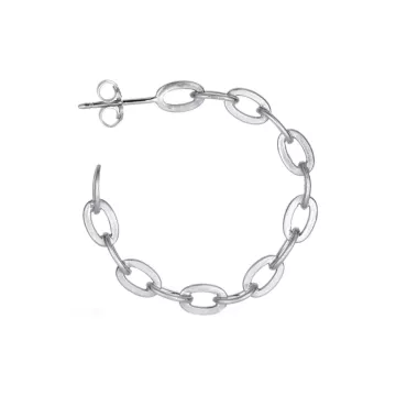 Jane Kønig Ørering Single til Dame udført i 925 Sterling Sølv i en flot Sølv farve