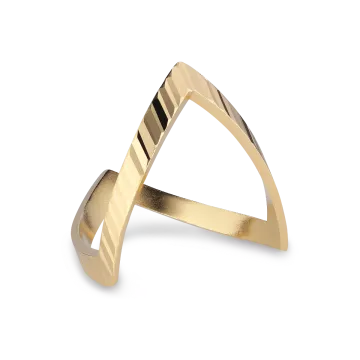 Jane Kønig Ring til Dame udført i 925 Sterling Sølv i en flot Guld farve