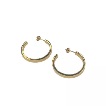 Pico Øreringe til Dame udført i Messing i en flot Guld farve