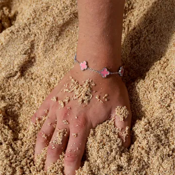 SKØR Armbånd til Herre, Dame udført i Rustfrit stål i en flot Lyserød farve